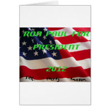 Ron Paul for President 2012 Card