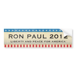 Ron Paul for President in 2012 bumpersticker