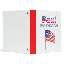 Ron Paul for President Patriotic American Flag 3 Ring Binders