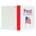 Ron Paul for President Patriotic American Flag 3 Ring Binders