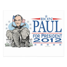 Ron Paul GOP Mascot 2012 Postcards