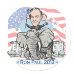 Ron Paul GOP Mascot 2012 Round Stickers
