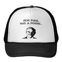 Ron Paul has a Posse trucker hat