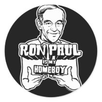 Ron Paul Is My Homeboy Stickers stickers