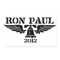 Ron Paul Liberty Black Rectangular Sticker