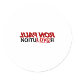 Ron Paul Love - 2012 election president vote Round Stickers