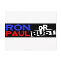 RON PAUL OR BUST POSTCARDS