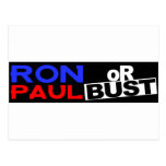 RON PAUL OR BUST POSTCARDS