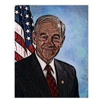 Ron Paul Portrait based off his 07' Congress Photo posters
