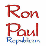 Ron Paul Republican Ladies White Long Sleeve Shirt embroidered shirts