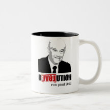 Ron Paul Revolution $17.95 Two Toned Coffee Mug