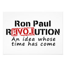 Ron Paul rEVOLution An Idea Whose Time Has Come Personalized Announcement