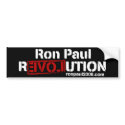 Ron Paul Revolution Bumper Sticker bumper stickers by Libertymaniacs Ron Paul Revolution Bumper Sticker bumper stickers