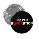 Ron Paul Revolution Button Pin inverse logo