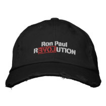 Ron Paul Revolution Embroidered Hat embroidered hats