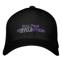 Ron Paul Revolution Embroidered Hat (Silver) embroidered hats