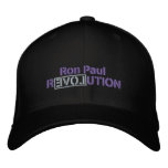 Ron Paul Revolution Embroidered Hat (Silver)