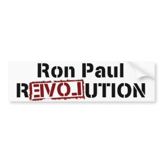 Ron Paul Revolution Love 2012 Bumper Sticker bumpersticker