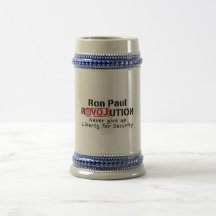 Ron Paul rEVOLution Never give up Liberty Mug