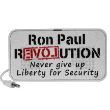 Ron Paul rEVOLution Never give up Liberty Mini Speaker