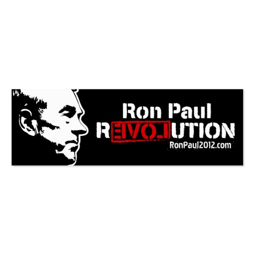 Ron Paul Revolution Skinny Business Cards