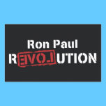 Ron Paul Revolution Sticker Large Square -4 pieces stickers