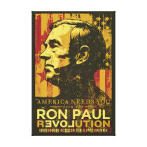 Ron Paul Revolution Wrapped Canvas Canvas Prints