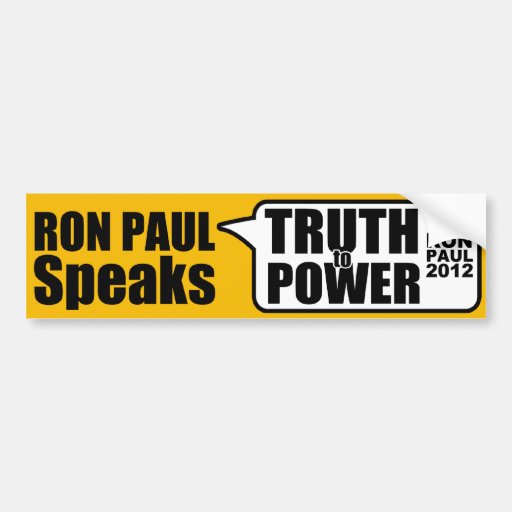 Ron Paul Speaks Bumper Stickers