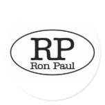 ron paul round stickers
