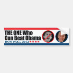 Ron Paul: THE ONE Who Can Beat Obama bumper stickers