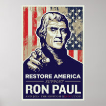 Ron Paul Thomas Jefferson  Print