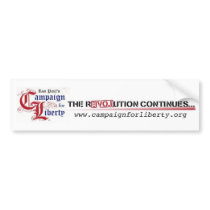 Ron Paul's Campaign for Liberty The Revolution Bumper Stickers