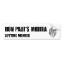Ron Paul's Militia bumper sticker