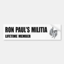 Ron Paul's Militia bumper sticker