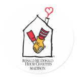 Ronald McDonald Hands Round Sticker