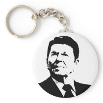 Ronald Reagan Black & White Key Chain