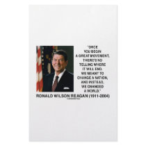 Ronald Reagan Great Movement Changed A World Quote Stationery