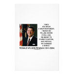Ronald Reagan Great Movement Changed A World Quote Stationery