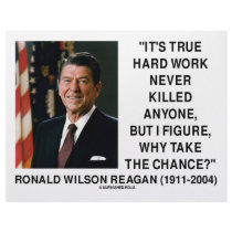 Ronald Reagan Hard Work Why Take The Chance? letterhead by unfinishedpolis Ronald Reagan Hard Work Why Take The Chance? letterhead