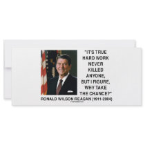 Ronald Reagan Hard Work Why Take The Chance? rack cards by unfinishedpolis Ronald Reagan Hard Work Why Take The Chance? rack cards