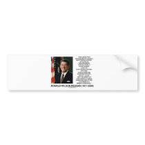 Ronald Reagan Law Order Eighteenth Century Quote Bumper Sticker