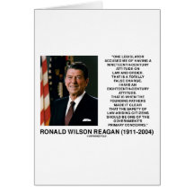 Ronald Reagan Law Order Eighteenth Century Quote Greeting Card
