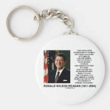 Ronald Reagan Law Order Eighteenth Century Quote Key Chain