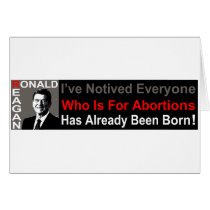 Ronald Reagan on Abortion cards