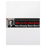 Ronald Reagan on Abortion letterhead