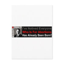 Ronald Reagan on Abortion postcards