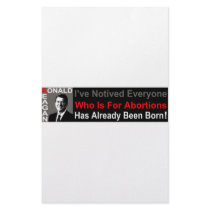 Ronald Reagan on Abortion stationery