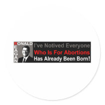 Ronald Reagan on Abortion Stickers