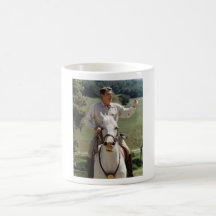 Ronald Reagan On Horseback Coffee Mugs