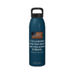 Ronald Reagan Quote with Antique American Flag Water Bottle